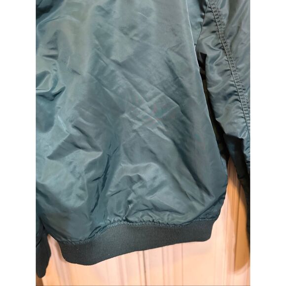 Bangbros Men's 21 Men An American Brand Snap Bomber Jacket Green Size Small - Picture 5 of 10